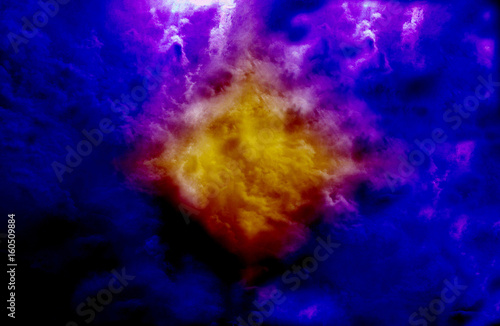 Blue and yellow double color burst abstract background. Graphic element for print and design.