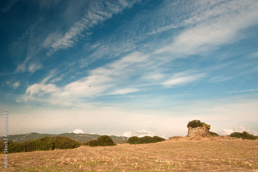 Obraz premium Sardegna, panorama di campagna in alta Marmilla