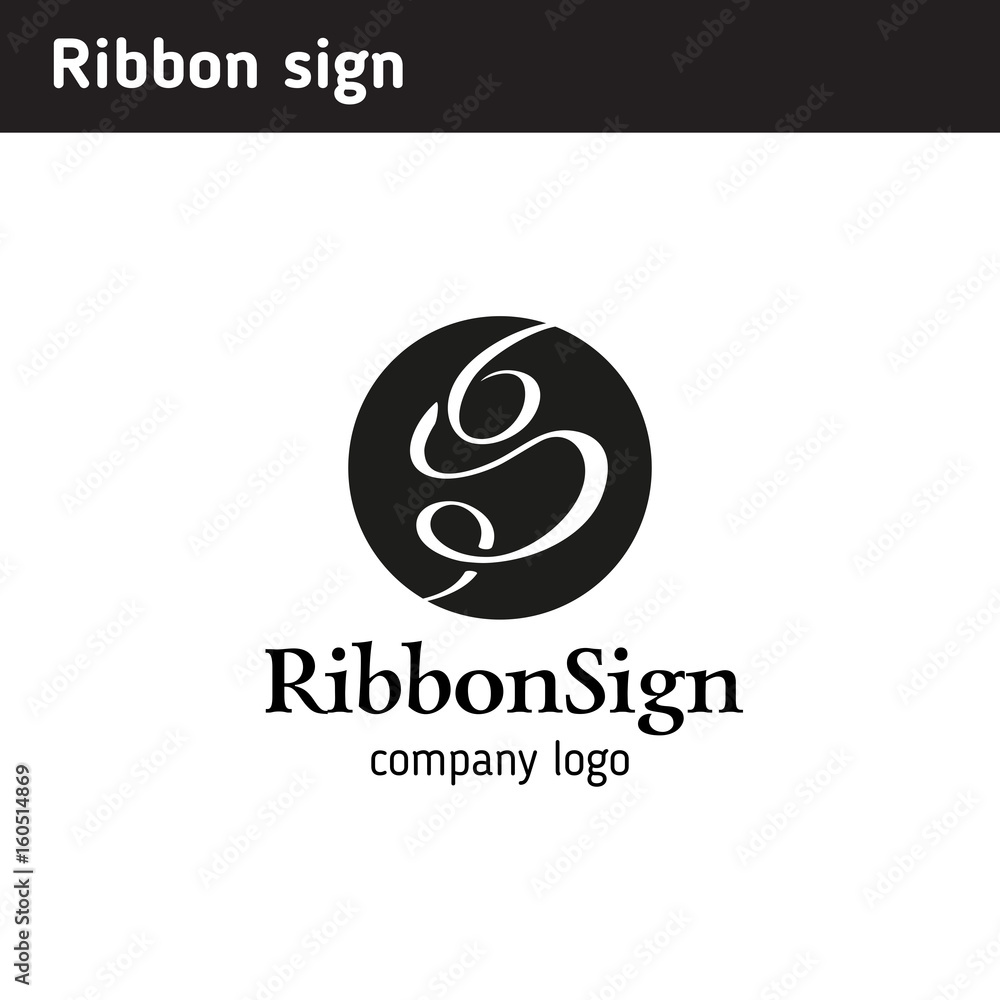 Obraz premium The logo in the form of a ribbon