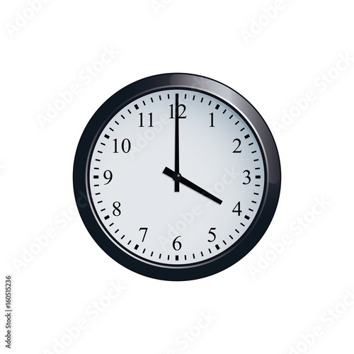 Wall clock set at 4 o'clock