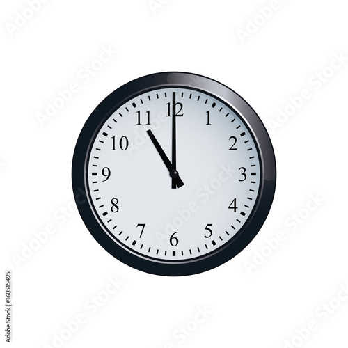 Wall clock set at 11 o'clock