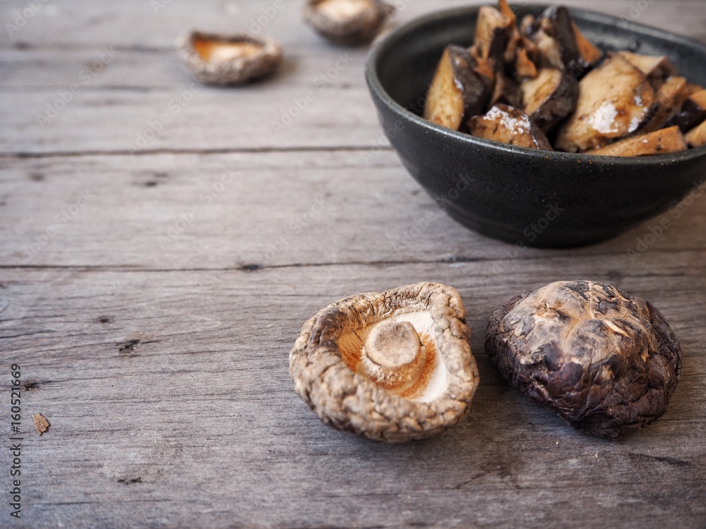 Fototapeta premium Tofu with shiitake mushroom