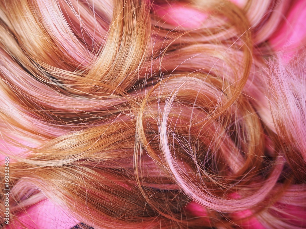 Pink hair background Pink hair background