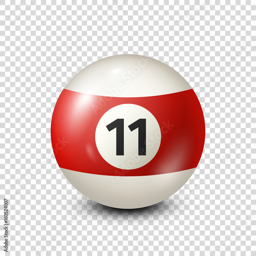 Billiard,red pool ball with number 11.Snooker. Transparent background.Vector illustration. Free Download Billiard,red pool ball with number 11.Snooker. Transparent background.Vector illustration. - GFXLoad