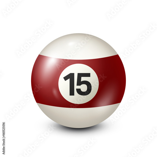 Free Download Billiard,yellred ow pool ball with number 15.Snooker. Transparent background.Vector illustration. - GFXLoad