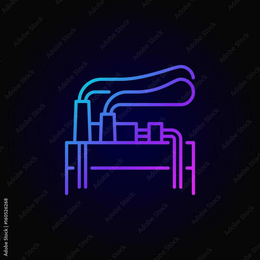Geothermal energy linear colorful icon Geothermal energy linear colorful icon