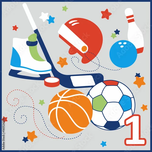 Obraz wzór sportowy