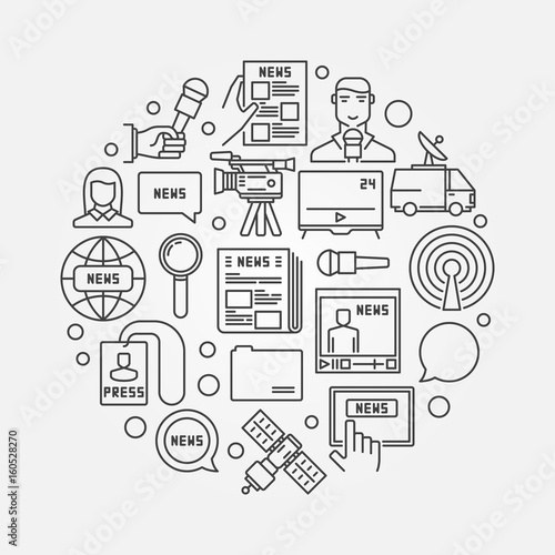 Outline news illustration