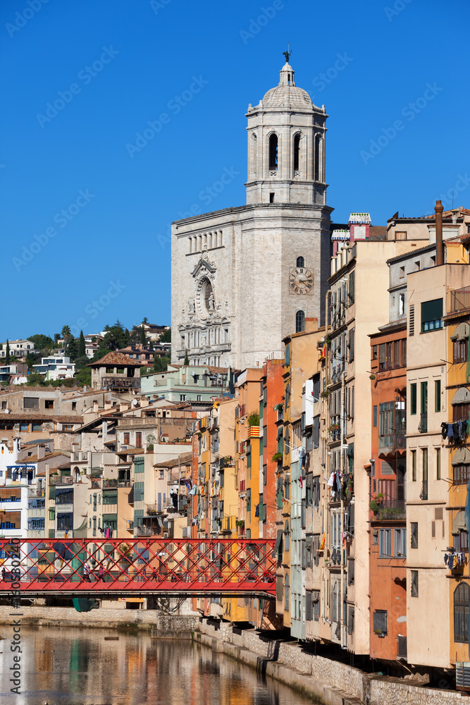 City of Girona cityscape in Spain