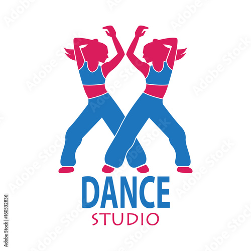 dance logo for dance school, dance studio. vector illustration