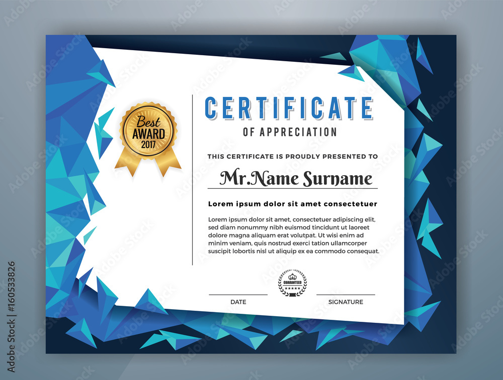 Multipurpose Modern Professional Certificate Template Design for Print ...