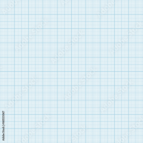 Vector blue metric graph paper seamless pattern