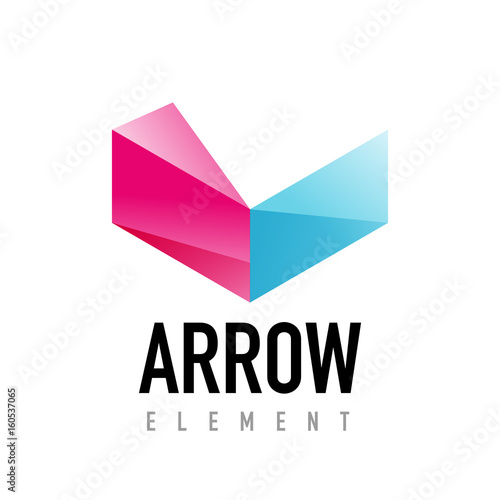Free Download Vector arrow geometric design logo - GFXLoad