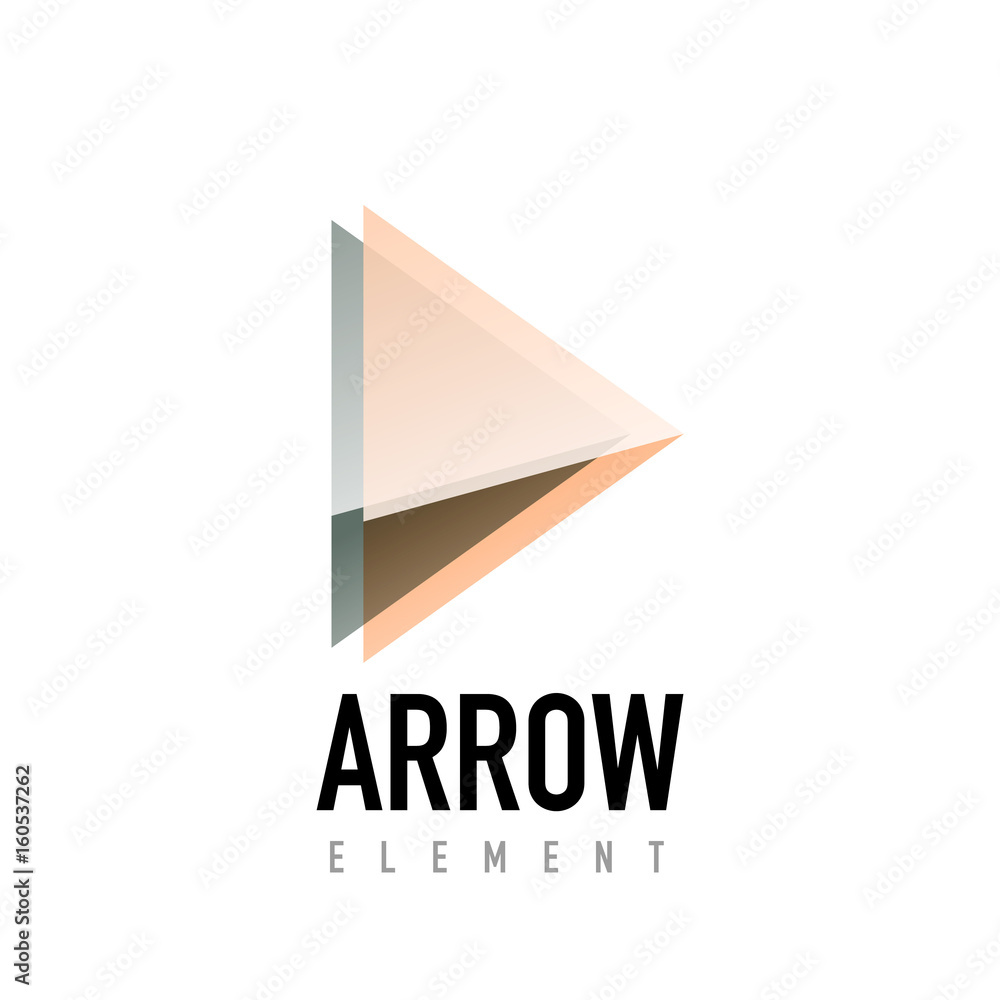 Fototapeta premium Vector arrow geometric design logo