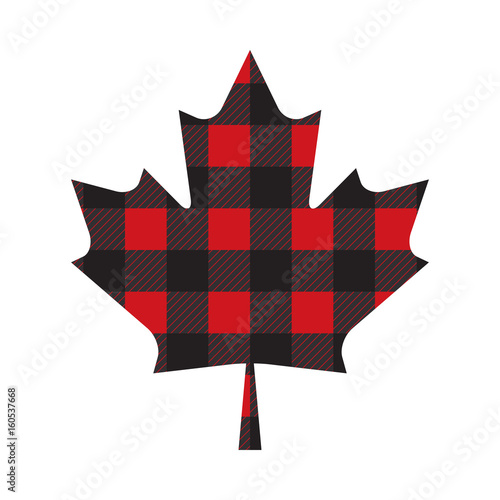 Plaid Maple Leaf