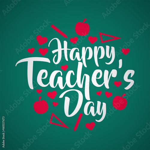 lettering happy teachers day