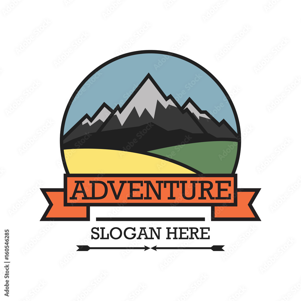 adventure logo with text space for your slogan / tag line, vector illustration adventure logo with text space for your slogan / tag line, vector illustration