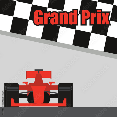 formula one / grand prix racing poster. vector illustration