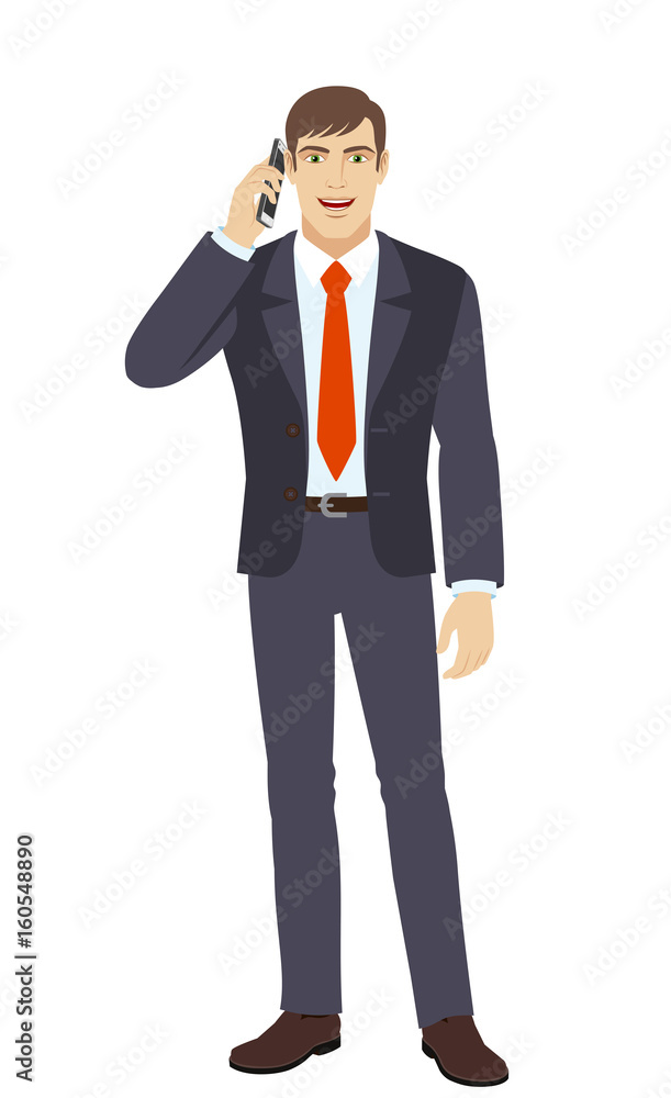 Businessman talking on the mobile phone Businessman talking on the mobile phone