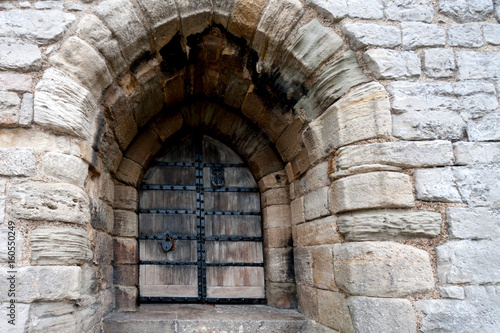 Door to Caernarfon castle  Wales