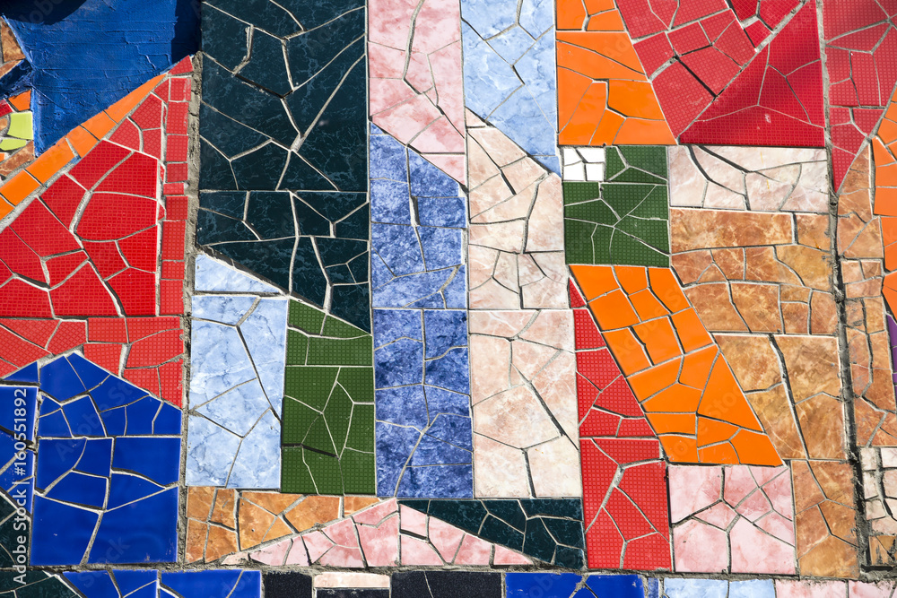 Obraz premium Texture multicolor mosaic tiles