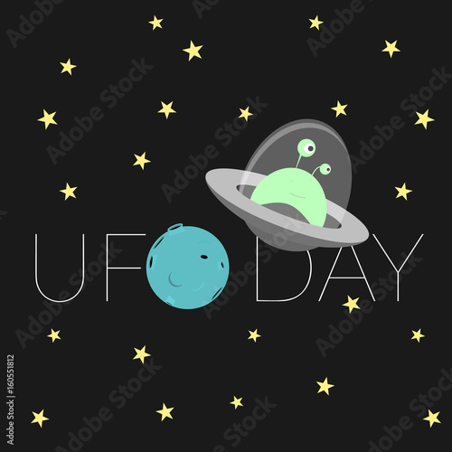 World UFO day illustation