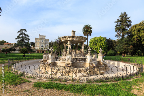 Photography Fontain Bernini named Cochlea in Villa Doria Pamphili at the Via Aurelia Antica