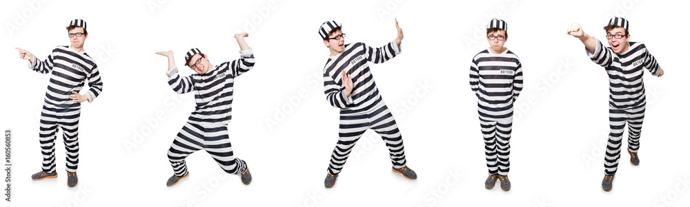 Funny prison inmate in concept Funny prison inmate in concept