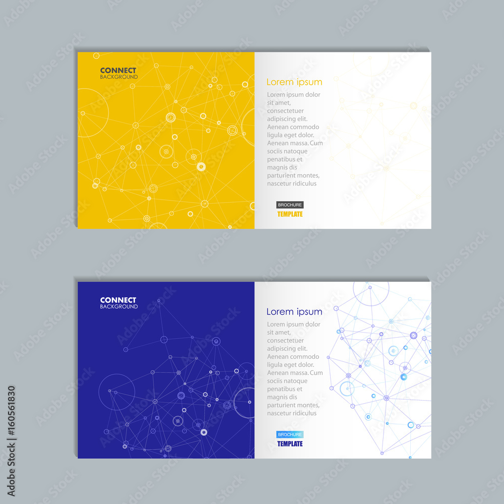 Naklejka premium Brochure with molecule structure vector illustration