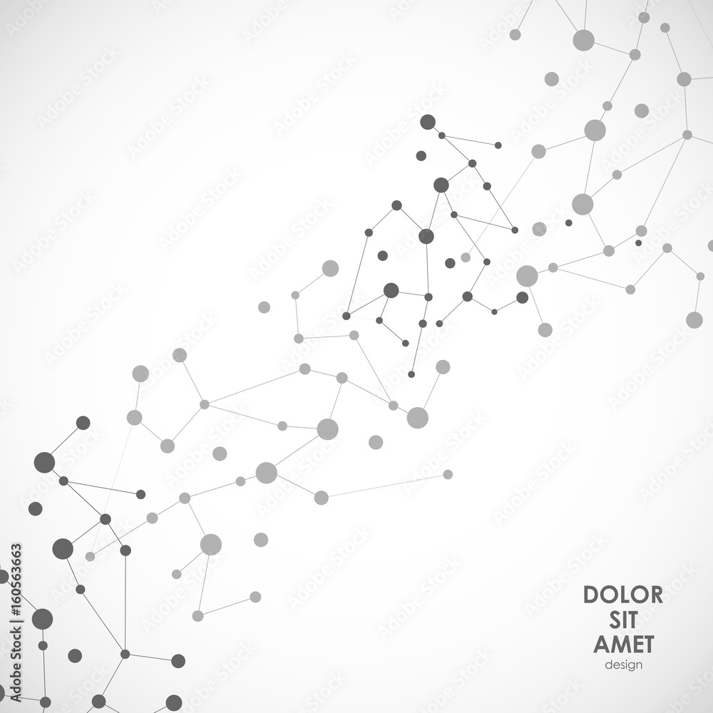 Modern vector design with elements of molecular bonds Modern vector design with elements of molecular bonds
