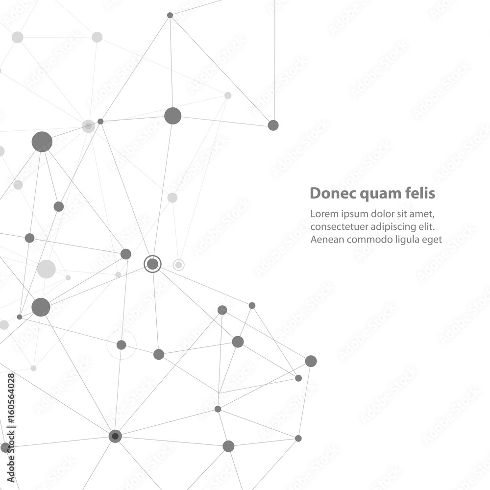 Modern vector design with elements of molecular bonds