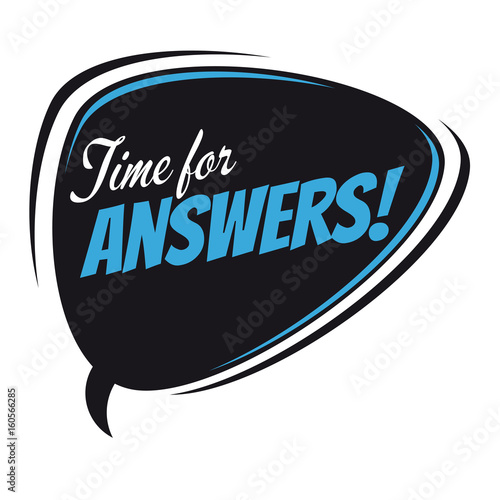 time for answers retro speech balloon