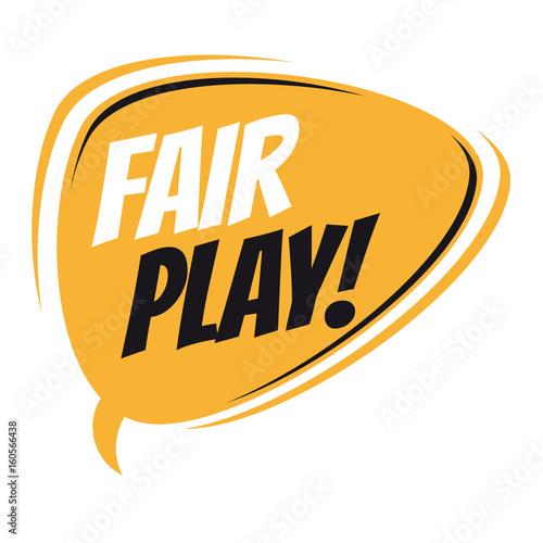 fair play retro speech balloon