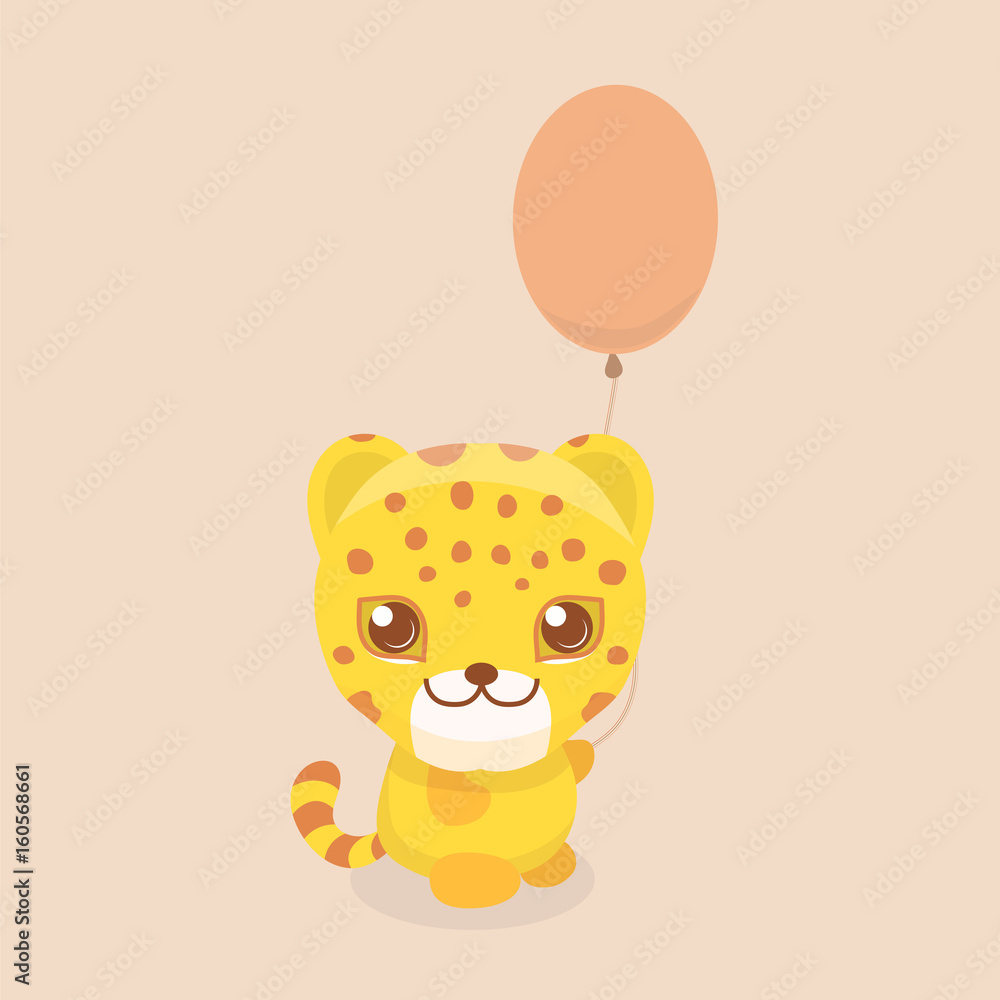 Cute Safari Leopard Cheetah Vector Illustration. Cute Safari Leopard Cheetah Vector Illustration.