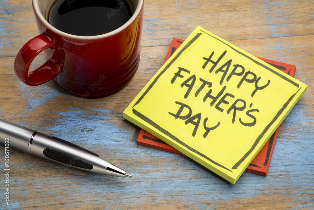happy father day on sticky note happy father day on sticky note