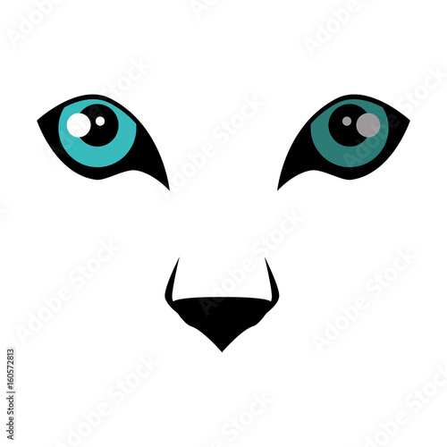 Wild jaguar eyes icon vector illustration graphic design