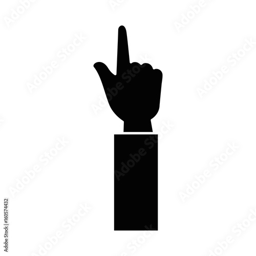 Hand pointing up icon vector illustration graphic design