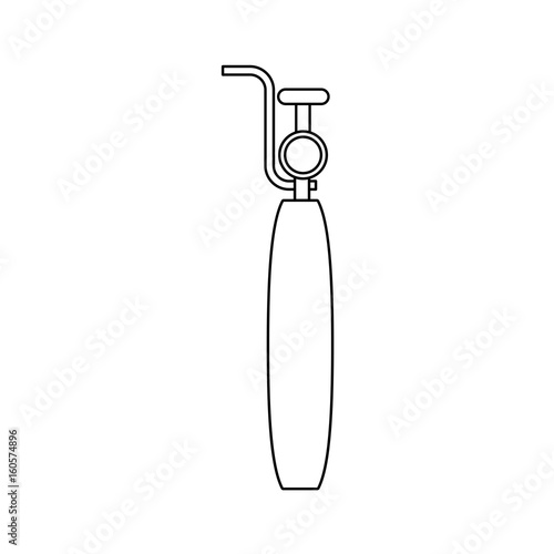 oxygen cylinder with manometer health respiration vector illustration