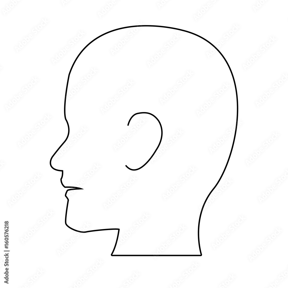 silhouette head human man medical vector illustration silhouette head human man medical vector illustration