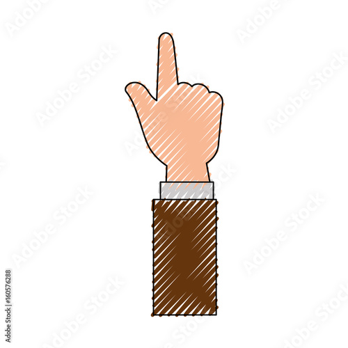 Hand pointing up icon vector illustration graphic design