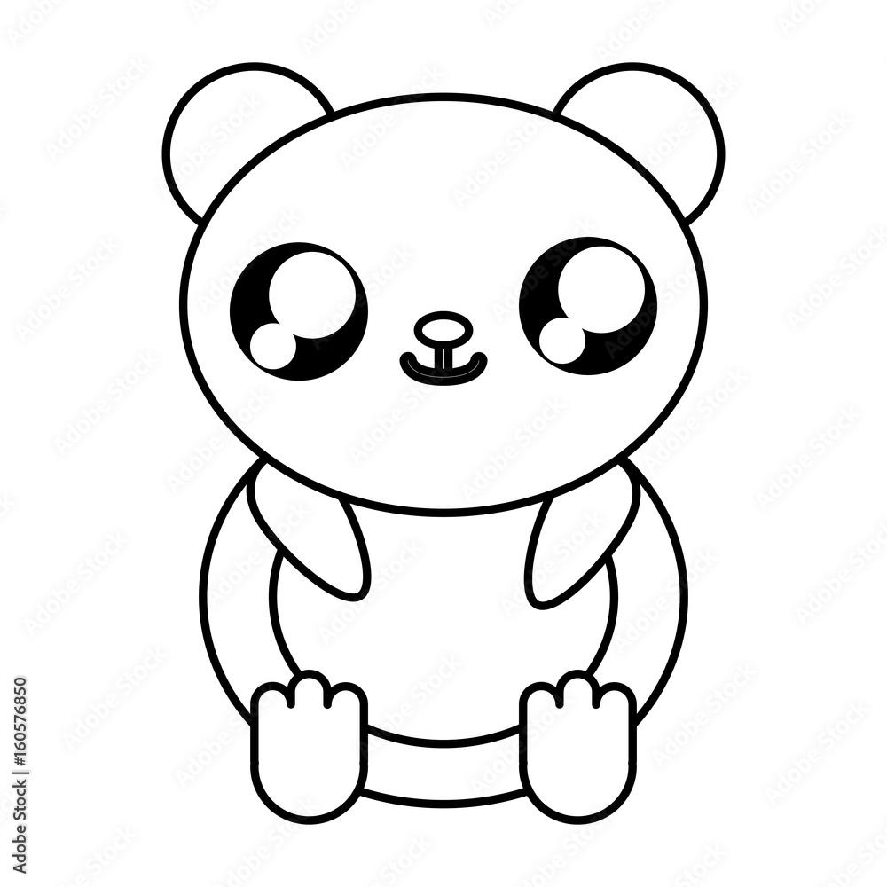 kawaii bear icon over white background vector illustration kawaii bear icon over white background vector illustration