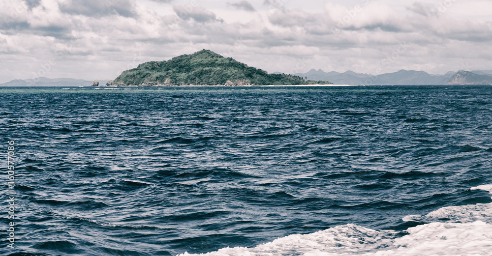 a view from boat and the pacific ocean a view from boat and the pacific ocean