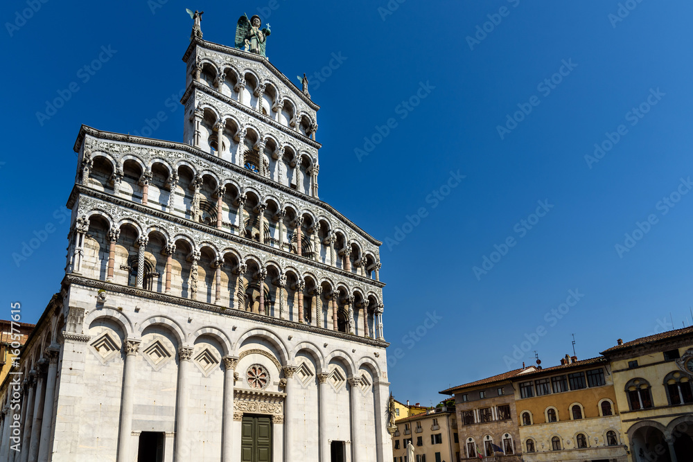 church of San Michele in Foro in Lucca, tuscany, italy