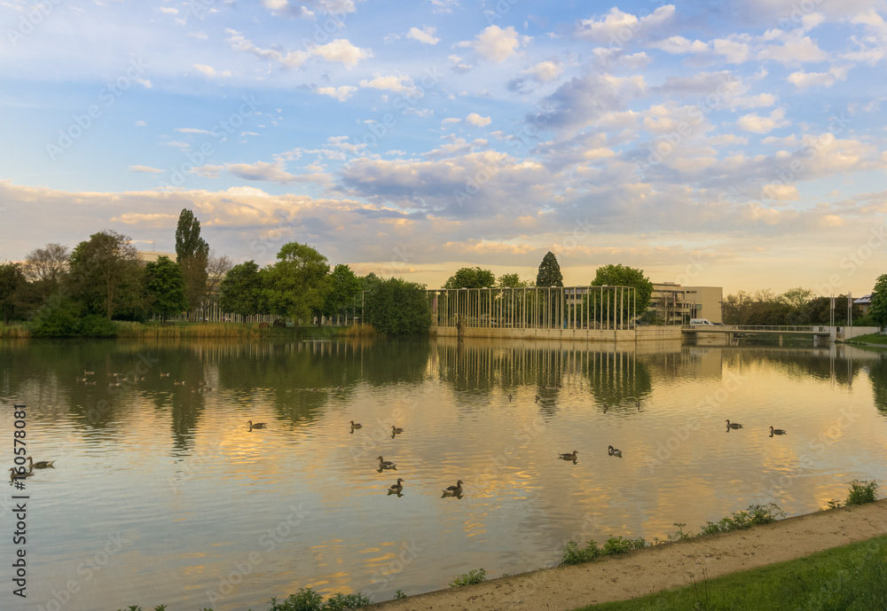 Fototapeta premium Boeblingen in the morning