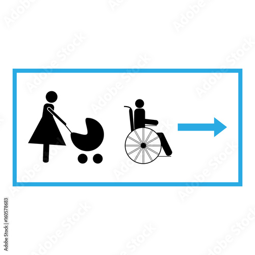 Pass for the disabled and mother with child