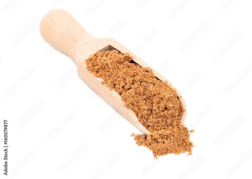 Nutmeg powder in scoop