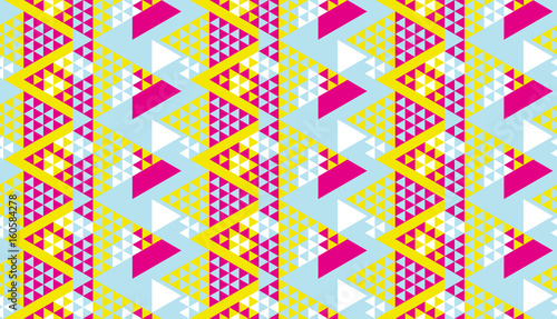 bright fun geometry seamless vector pattern for surface design. exotic geometric fabric sample. repeatable motif for wrapping paper, summer decor, party invitation.