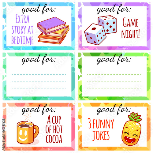 Printable kids coupons to use as a gift.