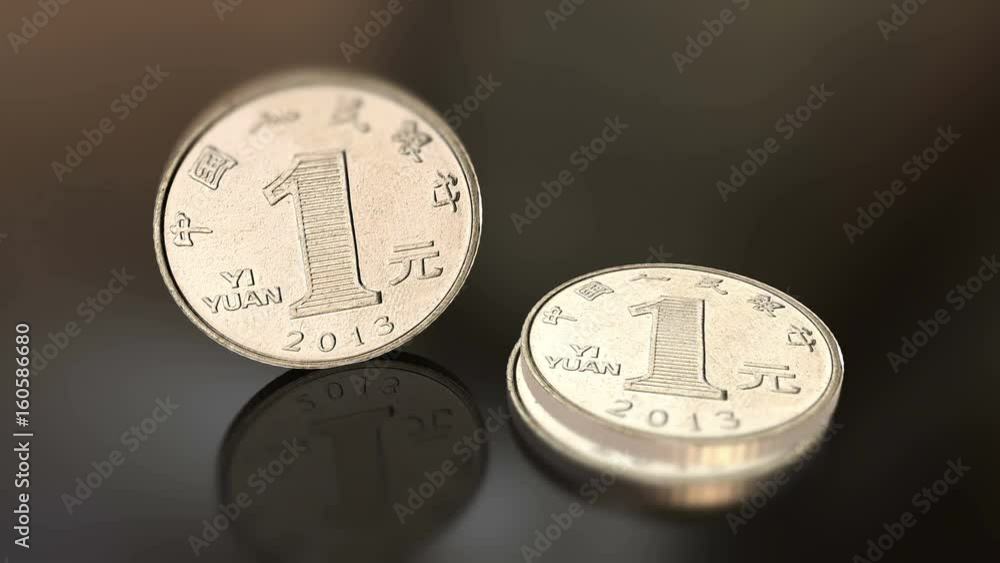 Glossy Chinese Coin 1 Yuan - Financial and Economic Background Glossy Chinese Coin 1 Yuan - Financial and Economic Background