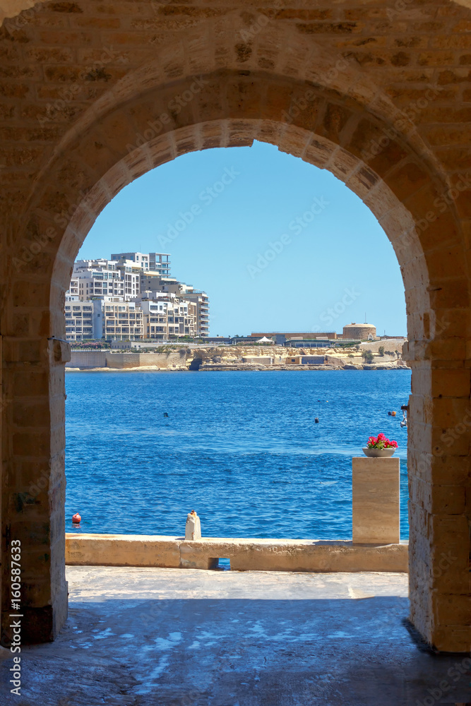 Fototapeta premium Valletta. Mediterranean harbor.